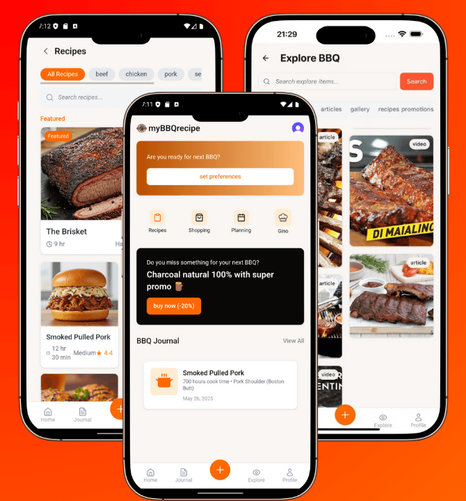 Screenshot of meal planning feature